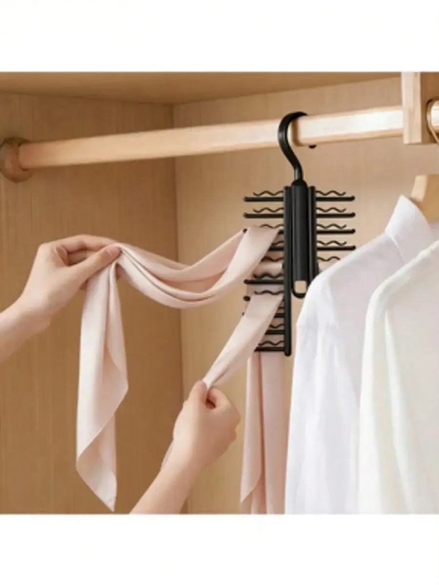 

Durable Multifunctional Closet Organizer For Ties Belts Trousers Efficient Home Storage Rack Space Saving Wardrobe Accessory