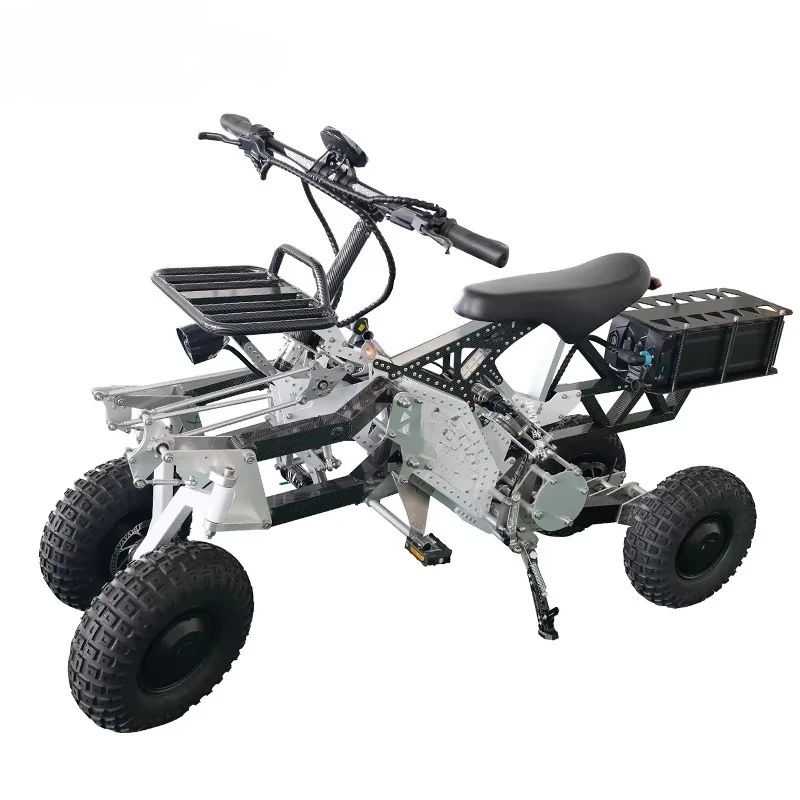 48V Electric ATV Quad Bike Off Road 4 Wheeler Independent Suspension Anti Rollover Beach Buggy Adults