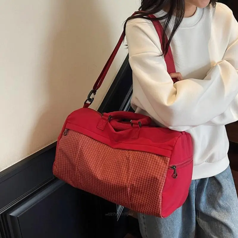 X5XA Travel Duffle Bag ، حقيبة Waterproof Weekender تحمل أكياسًا مملوءة بالنساء حقيبة صالة رياضية للرياضة بين عشية وضحاها حقيبة