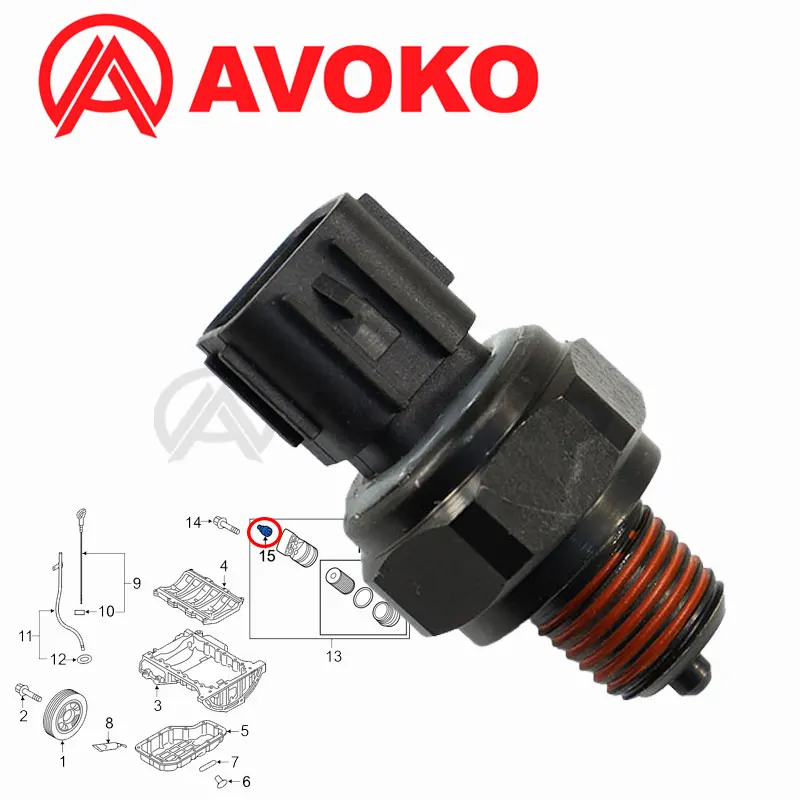 Oil Pressure Sensor For Hyundai Palisade Genesis 3.8L V6 16-25 Kia Sorento 3.3L V6 Stinger 2.0L L4 Telluride 3.8L V6 94751-3C000