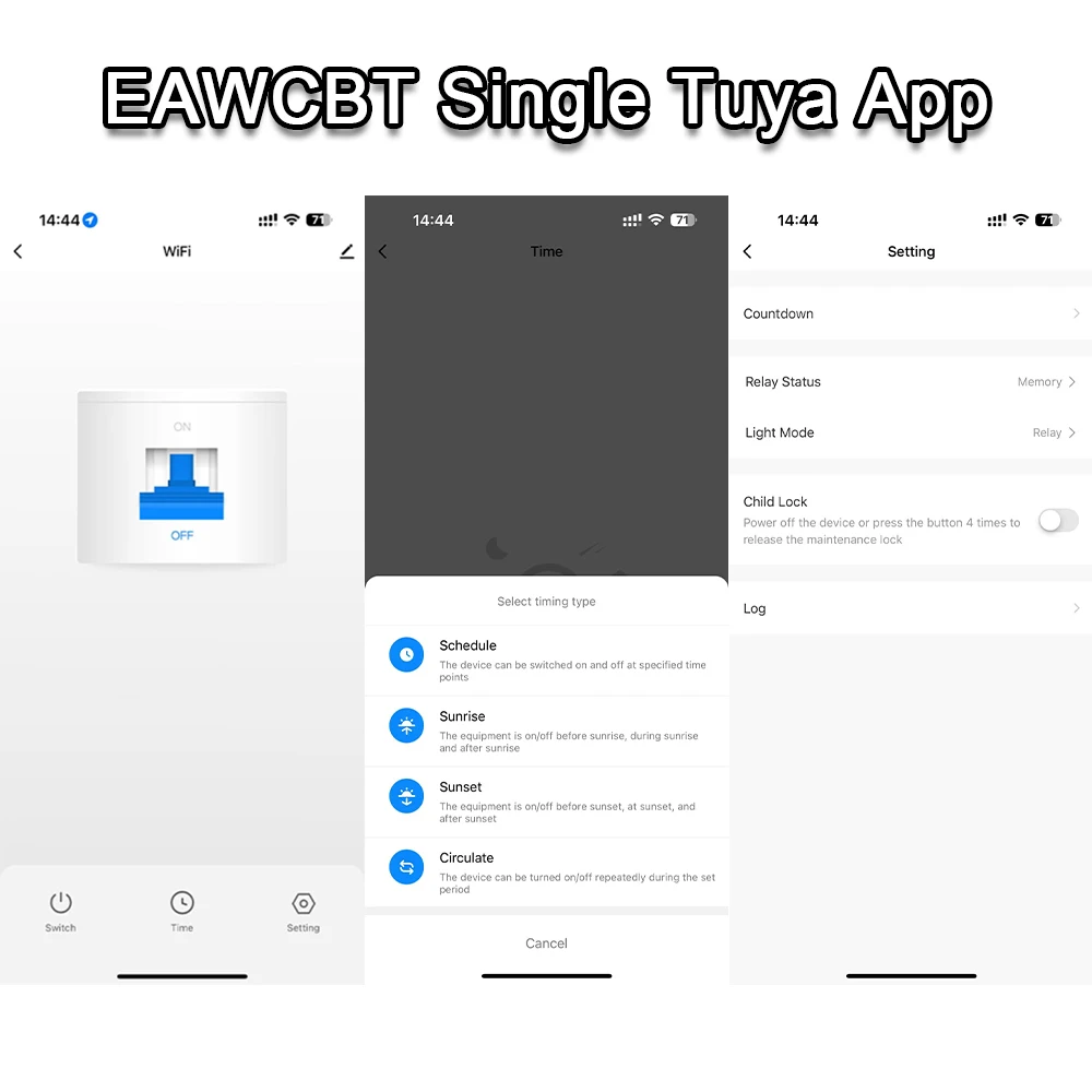 EARU Tuya EWeLink App Smart WiFi MCB Schutzschalter Strom Spannung kWh Energiemesser Schutzschalter Zeitrelais Fernbedienung – Detail 14