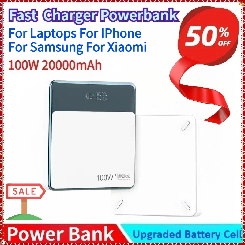 

New 20000mAh 100W Fast Charging Battery Charger Powerbank Can Be Taken on A Plane for Laptops for IPhone for Samsung for Xiaomi