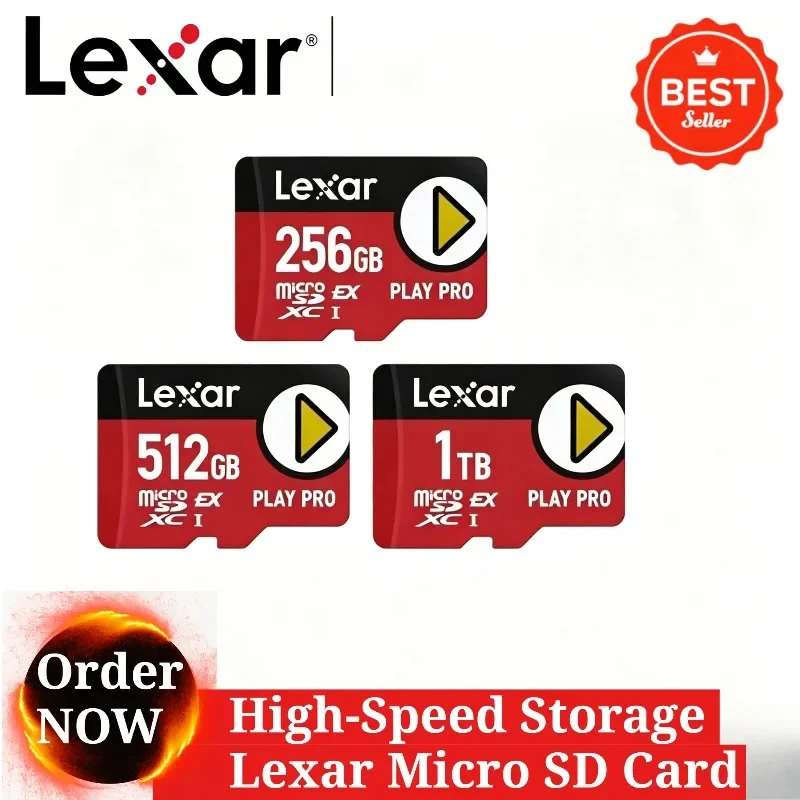 Lexar Micro SD Card U3 C10 Memory Card for Switch Tablet TF Card PLAY PRO microSDXC Express Card 256GB 512GB 1TB Max 900Mb/s V30