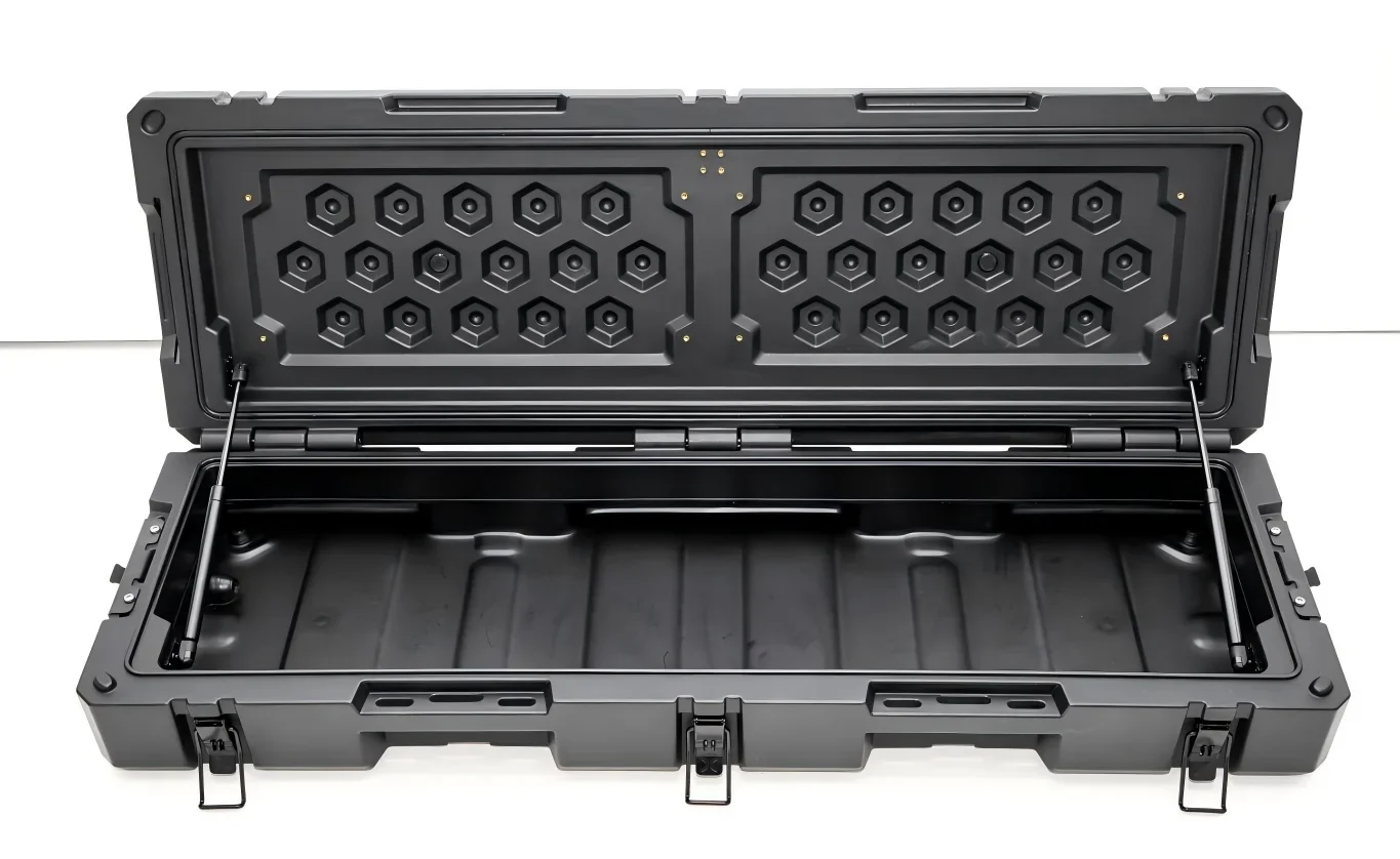 New Arrival 88L Rotomolded Roof Luggage Storage Box Plastic Sports Design Outdoor Car Storage Rack Cargo Case Storage Bag