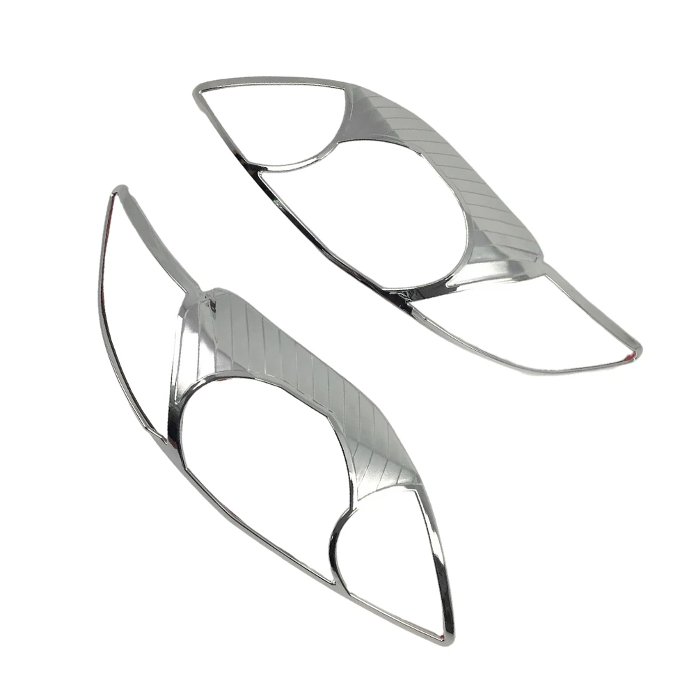 2pc Car Head Front Light Lamp Frame Sticker Left+Right for Toyota Corolla 2008 2009 2010 Front Headlight Lamp Cover Molding Trim