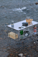 CAMPINGMOON T-2355 Outdoor Camping Table Rust Resistant Multi-functional Tactical Travel Foldable Durable IGT Table Board