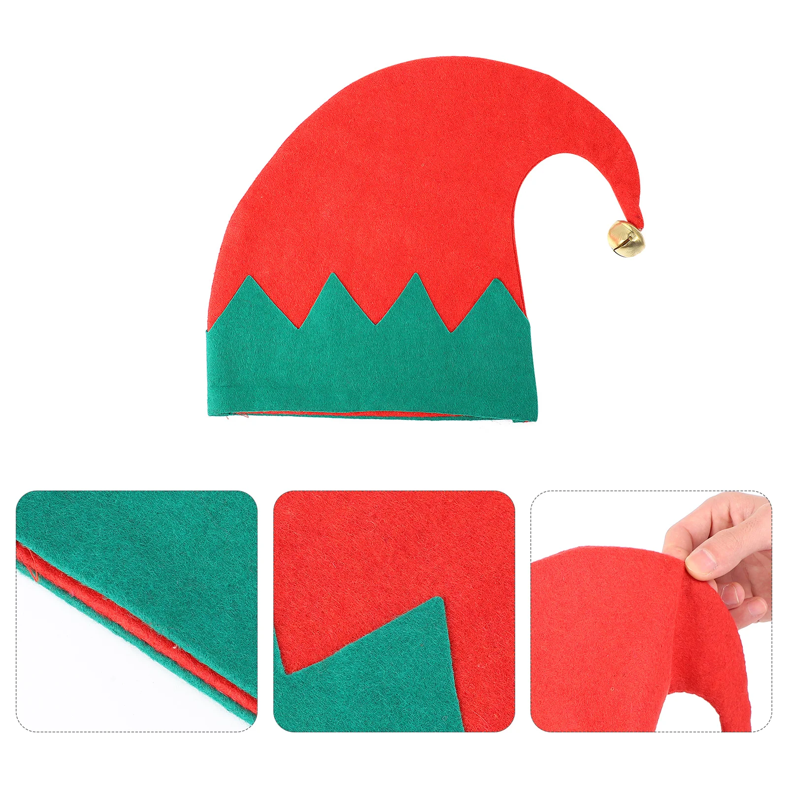 

1Pcs Gold Elf Hat Christmas Decoration Party Accessory for Children Christmas Costume Cap Holiday Event Wear Party Hat