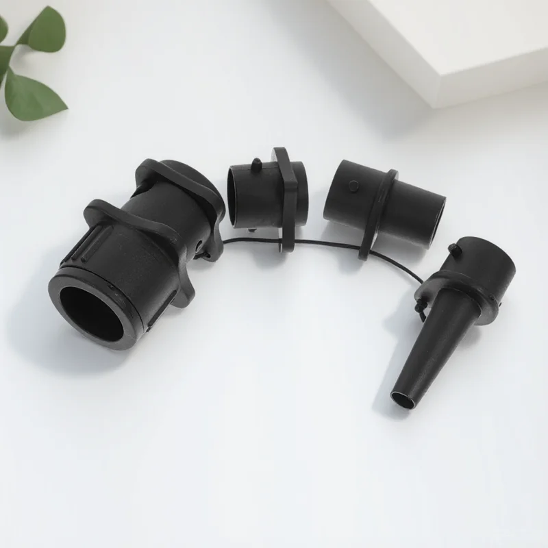 

4pcs Air Pump Adapter Inflatable Kayak Hose Adaptor Dual Function Deflation Durable Abs Connector For Surfboards Gym Mats Paddle