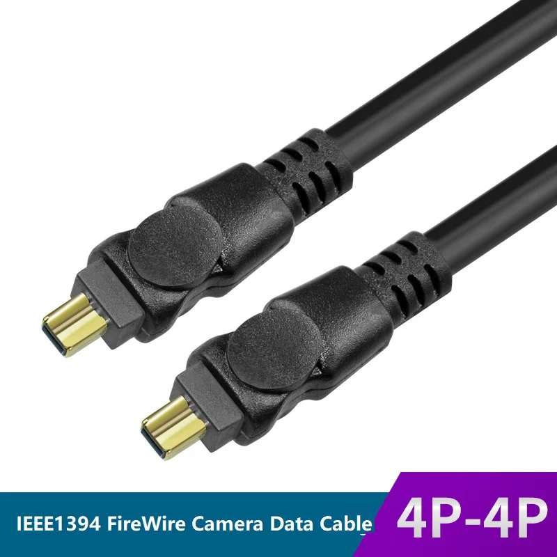 1.5m 3m IEEE1394 Data Cable 4P to 4P Firewire 400 Double Shield Pure Copper Core Double Magnetic Ring