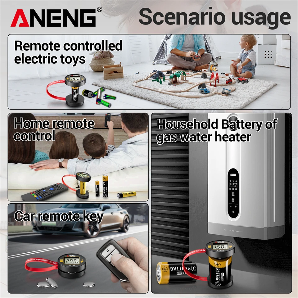 Multímetro digital profesional ANENG SZ303, detección de voltaje AC/DC y resistencia, alta precisión, herramienta de detección eléctrica profesional 5