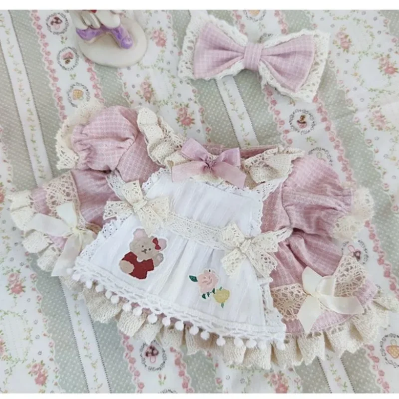 Costumes de jardin faits à la main, 4 pièce/ensemble 20cm, robes, manteaux, chaussures, sans attribut, vêtements de poupée, tenue de poupées en peluche, costume Cos, pré-vente