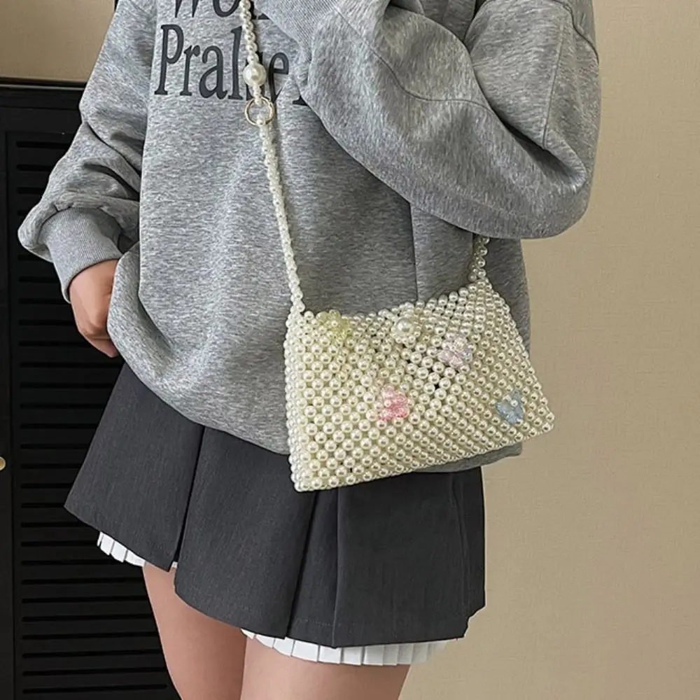

Retro Butterfly Pearl Evening Bag Dinner Bag Solid Color Beaded Clutch Bag Crossbody Bag Handmade Banquet Bag Wedding