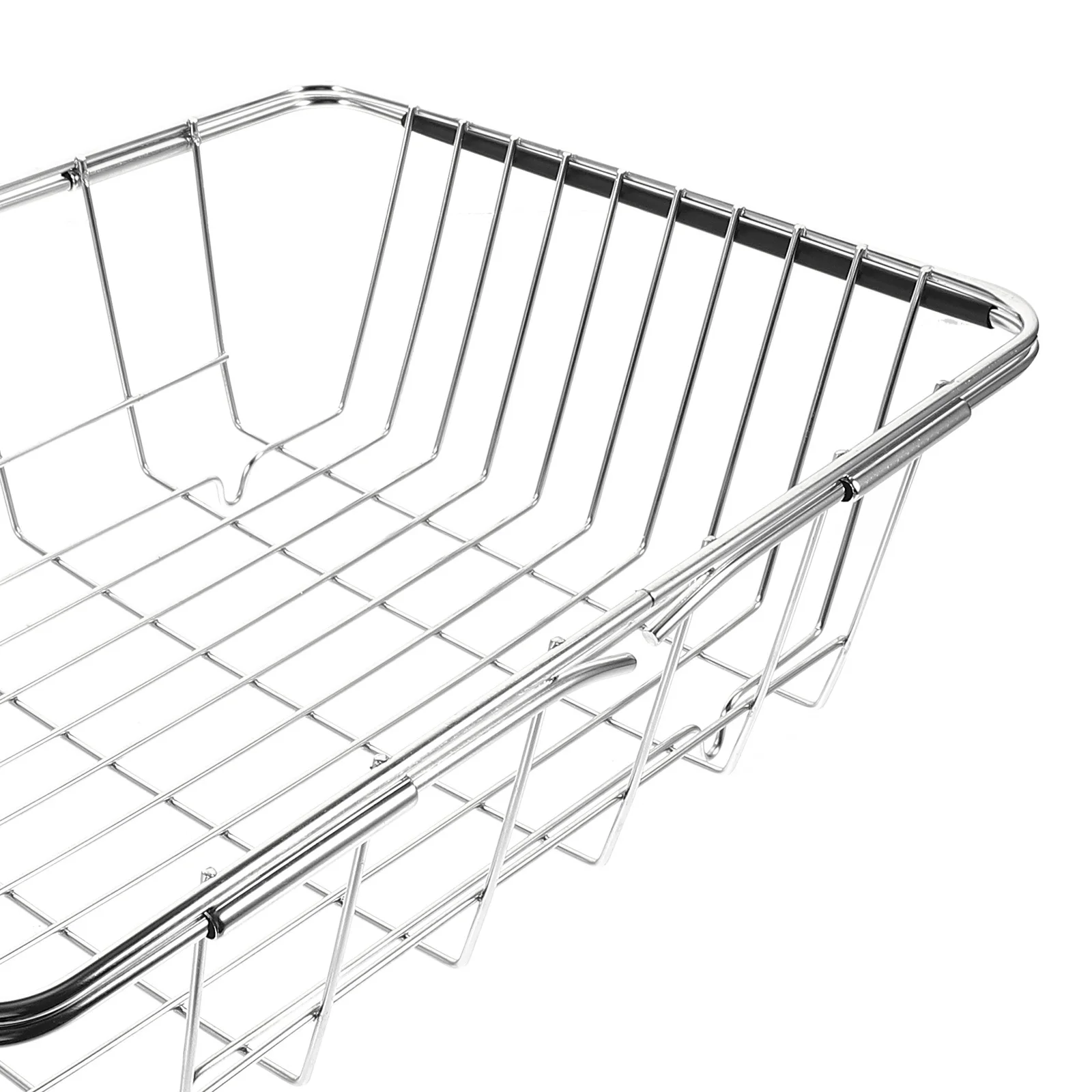 

Stainless Steel Sink Colander for Kitchen Fruits Vegetables Dishes Drain Basket Organizer in Sink Dish Drainer