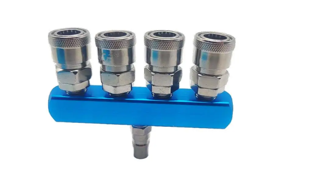 Compressor Pneumatic Fitting Pump Tool Coupler Manifold Multi Splitter EU/JP style Air Gas Distributor for 1/4 Quick Connector