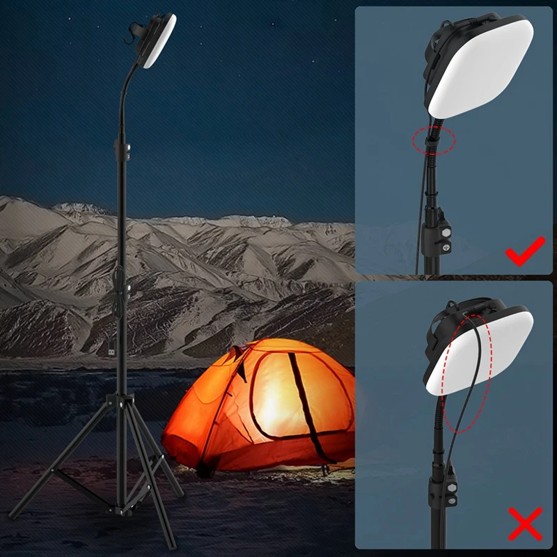 Remote Control Camping Lights Camping Lights 3200K-7500K Bracket Outdoor Field Lights Hanging Outdoor Lights