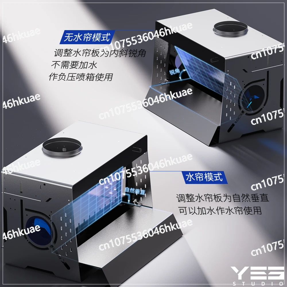 نموذج منتج جديد مكرر صندوق طلاء الرش ستارة الماء الشكل تلوين طاولة الرش خزان استخلاص الزيت #3