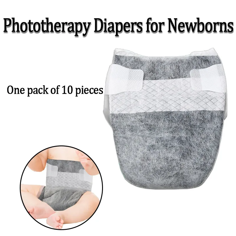 10 szt. Pieluch dla noworodków z filtrem światła niebieskiego, pieluchy ochronne do fototerapii, czarne pieluchy dla niemowląt, ultracienkie i wygodne.