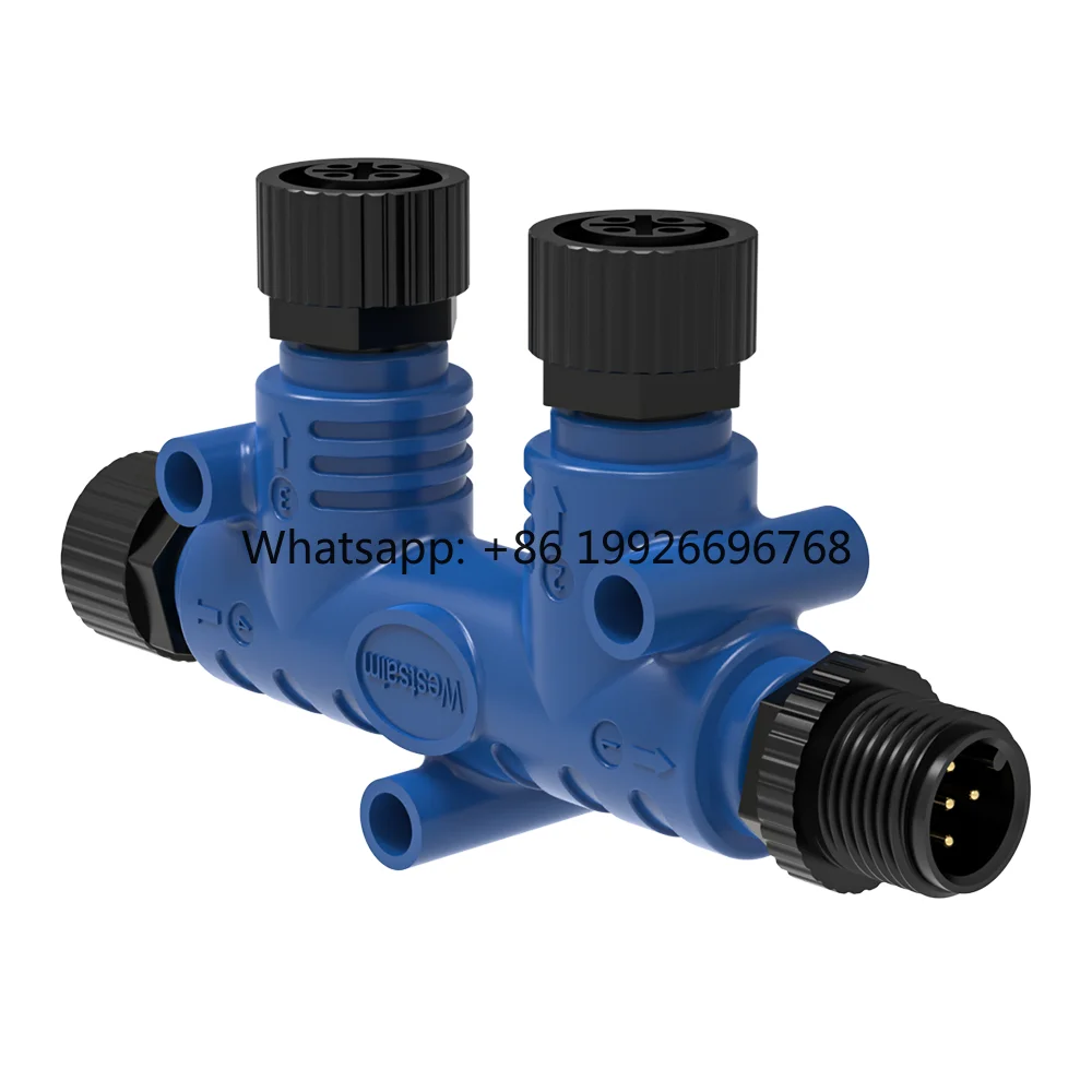 M12 Sensor NMEA2000 Connector DIN 5pin Circular Waterproof IP68 IP67 Cable with Male Female Signal Coded Metal Power
