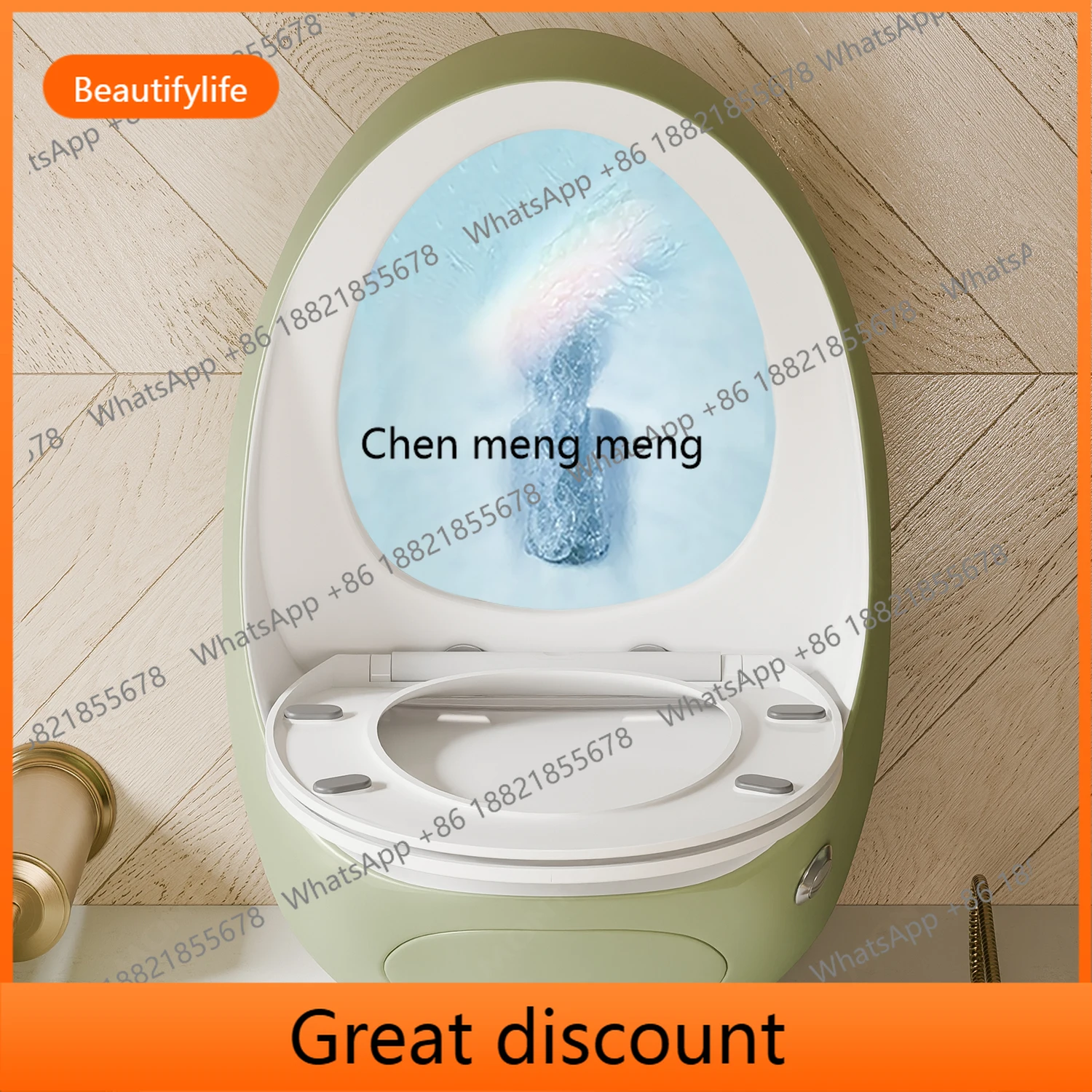 

M53 European retro green siphon ceramic toilet anti-blocking and splash-proof household toilet