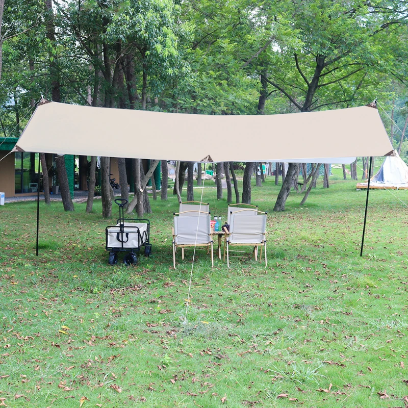 

Outdoor camping sunshade canopy vinyl canopy Outdoor canopy thickened sunscreen coating camping rain canopy