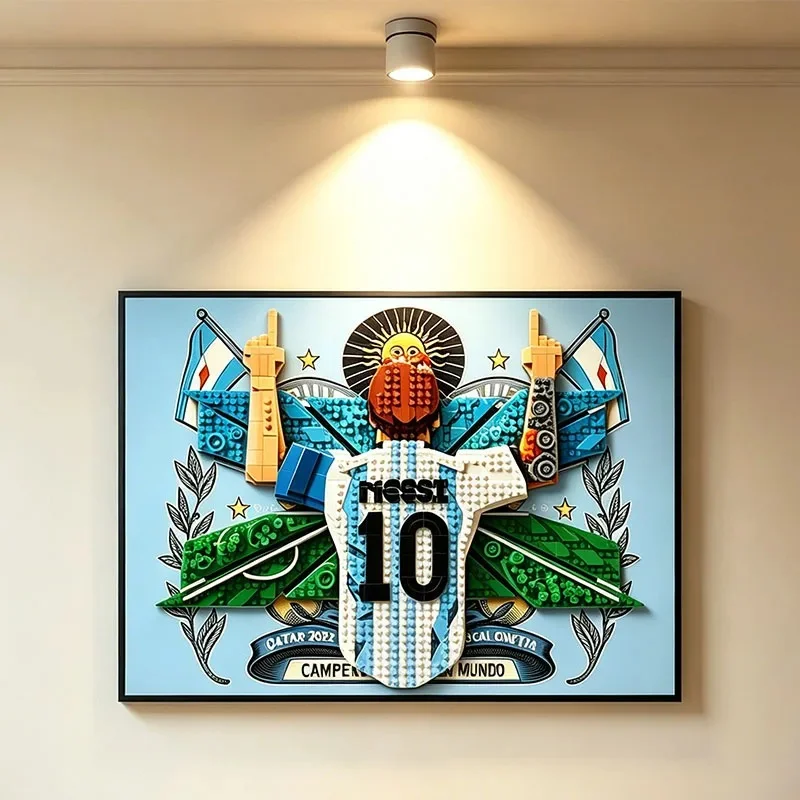 DIY Assemble No.10 Football Star Jersey Celebration Figure Building Blocks Model 2026 New Sports Collectible Brick Toys Gifts