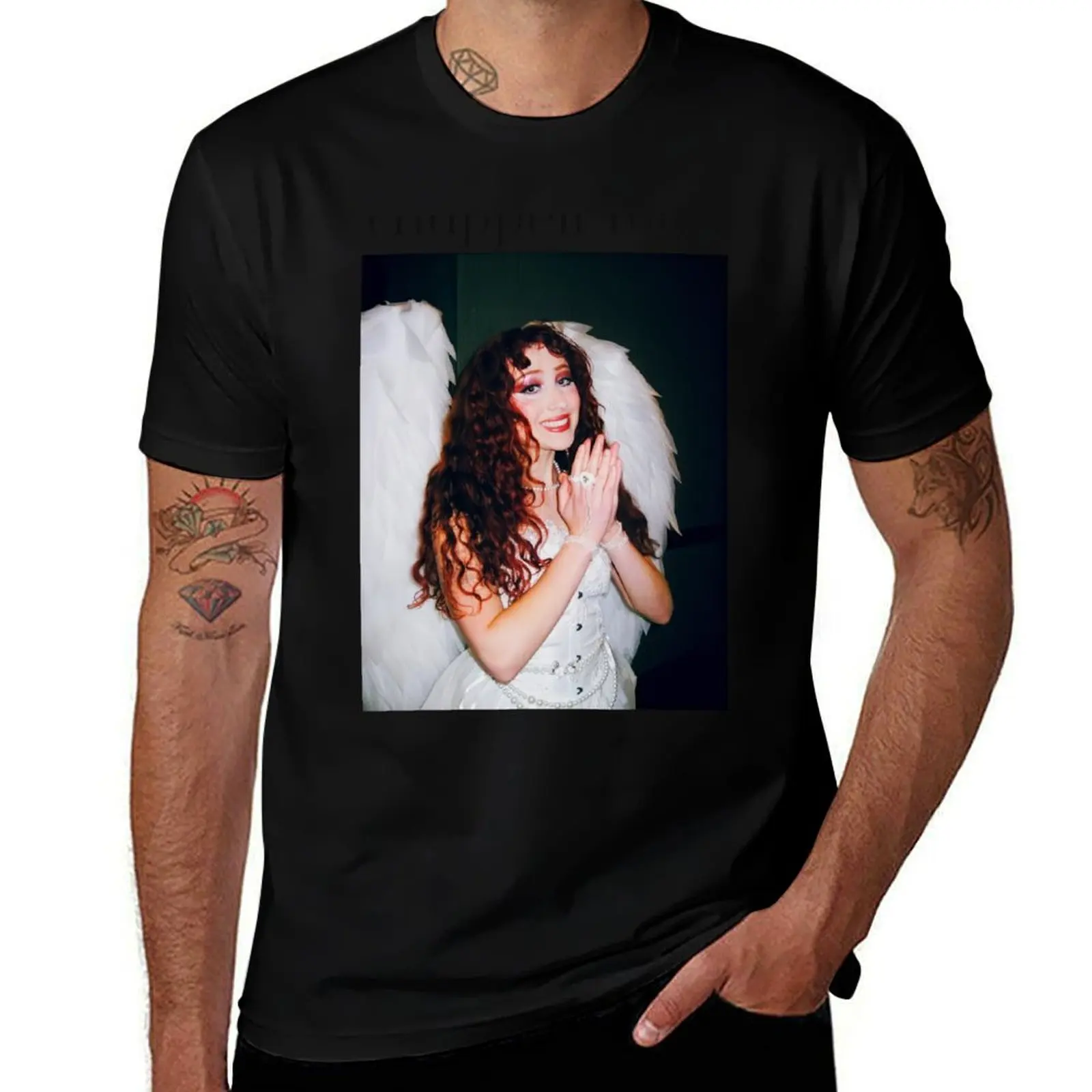 

Chappell Roan Angel T-Shirt cotton t shirts man 100% anime t shirts oversize T-Shirt