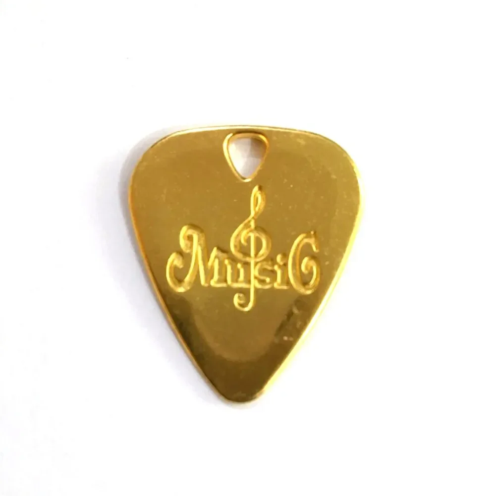 Metal Guitar Pick Zinc Alloy Plectrum For Acoustic Electric Guitars Bass Ukulele Retro Color Guitar Picks Parts Accessories