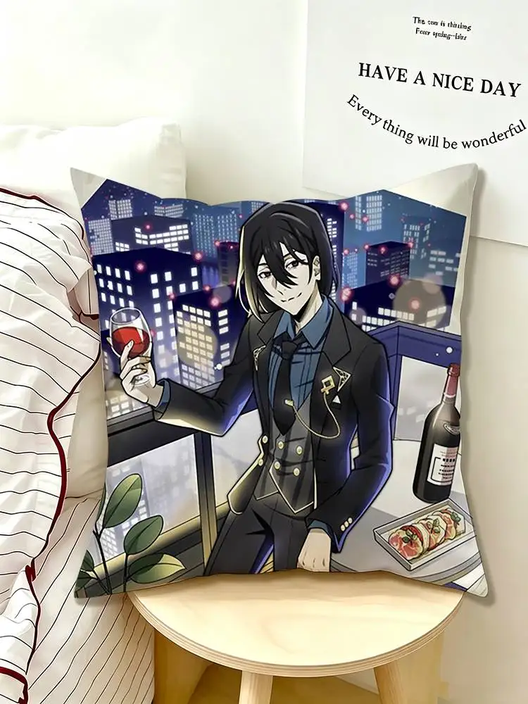 Fyodor D From B-Bungo Stray Dogs   Pillow Case Pattern Printed Pillowcase For Living Room Sofa Cushion Cover