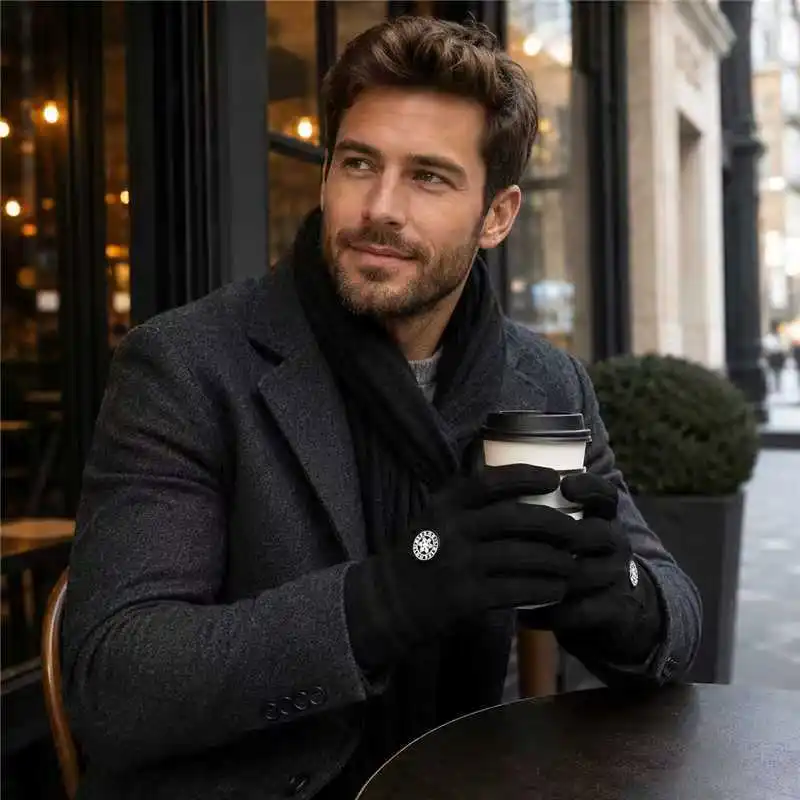 Men winter gloves, touch screen gloves, palm anti slip gloves, driving gloves, five finger fashion gloves