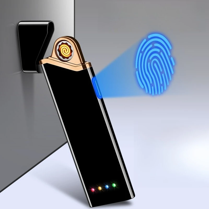 

Electroplating Color Light Induction Double-sided Cigarette Lighter USB Charging Lighter Slim Body Men's High-end Gift