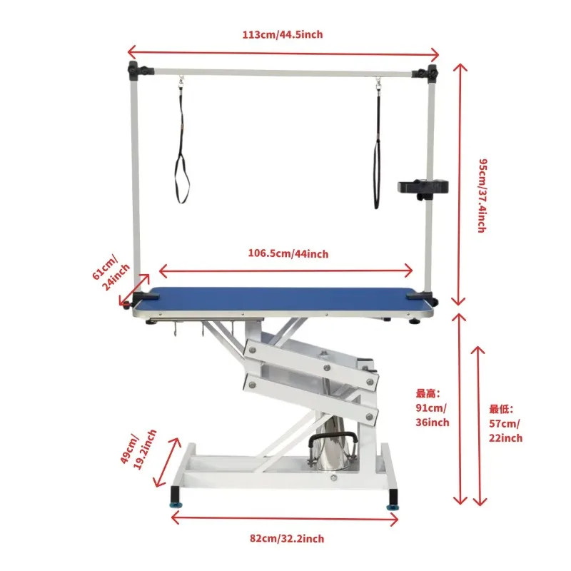 Pet Cleaning Hydraulic Lifting Pet Grooming Stand Rope Cross-border cat Dog Grooming Table Pet Grooming Kit view 6
