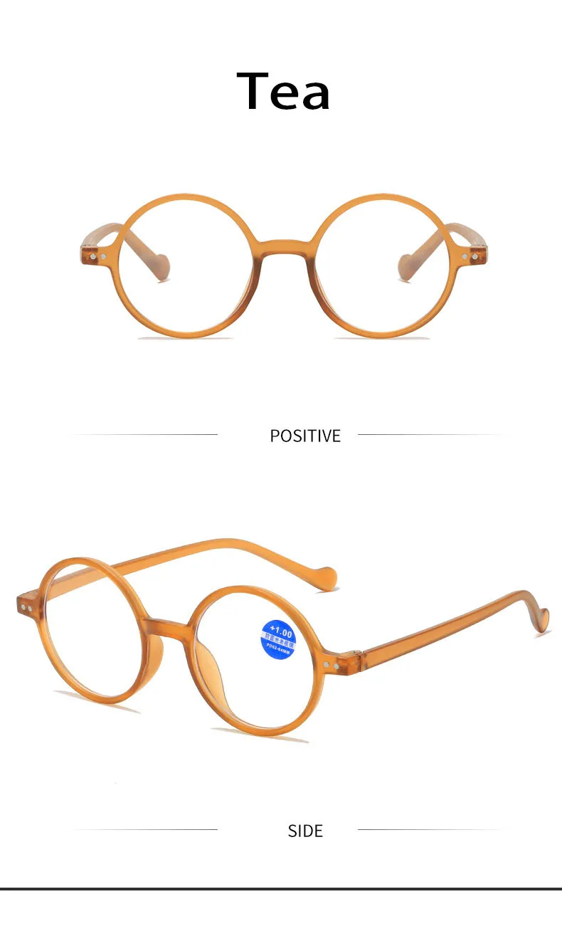 Lesebrille Für Frauen Vintage Runde Rahmen Korrigierende Gläser Männer Hyperopie Presbyopie Lesen Brillen + 1,0 + 1,5 + 2,0 + 2,5 + 3,0 – Detail 9