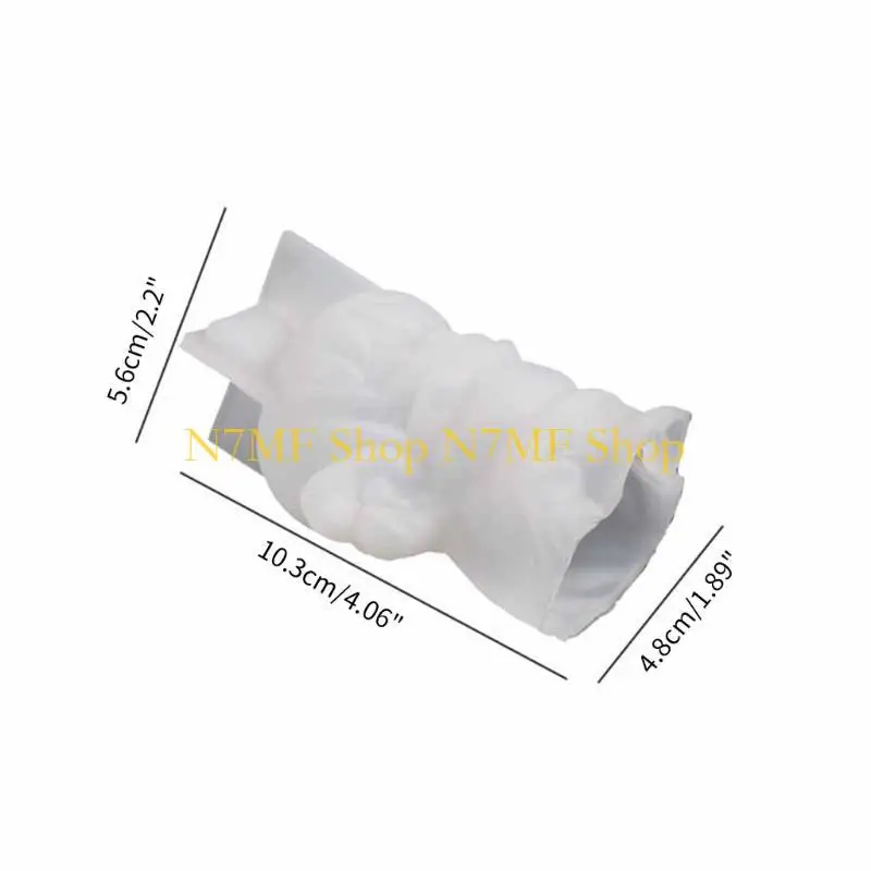 N7MF Angel Wing Girl Girl Mould غير عصا شمعة Silicone قالب Noncstick