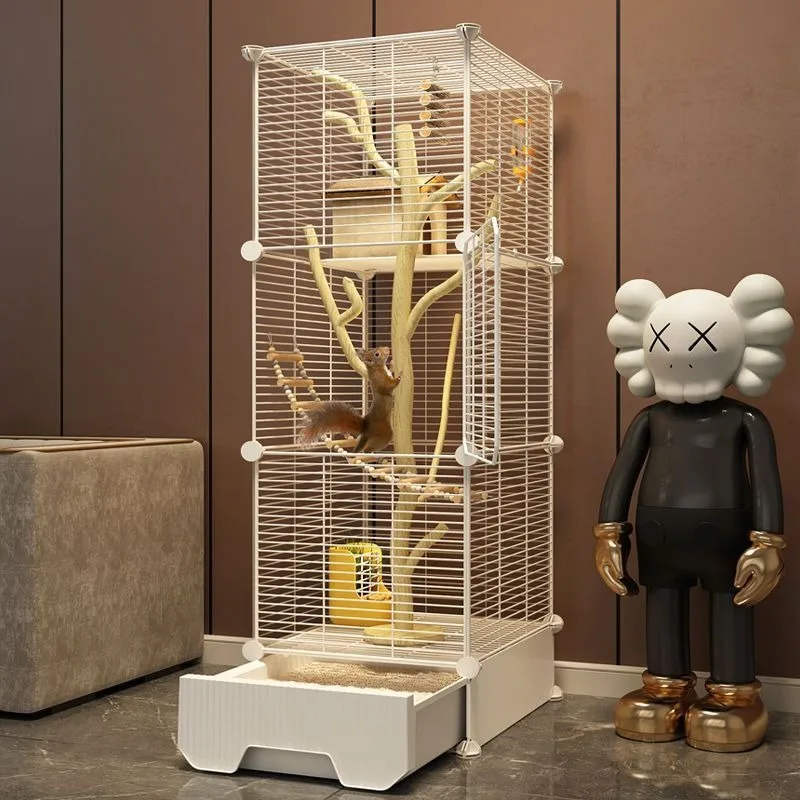 

Large Parrot Bird Cage Nests Multi Level Indoor Outdoor Spacious Playtop Easy Clean Removable Tray Rolling Stand Parrot Cage