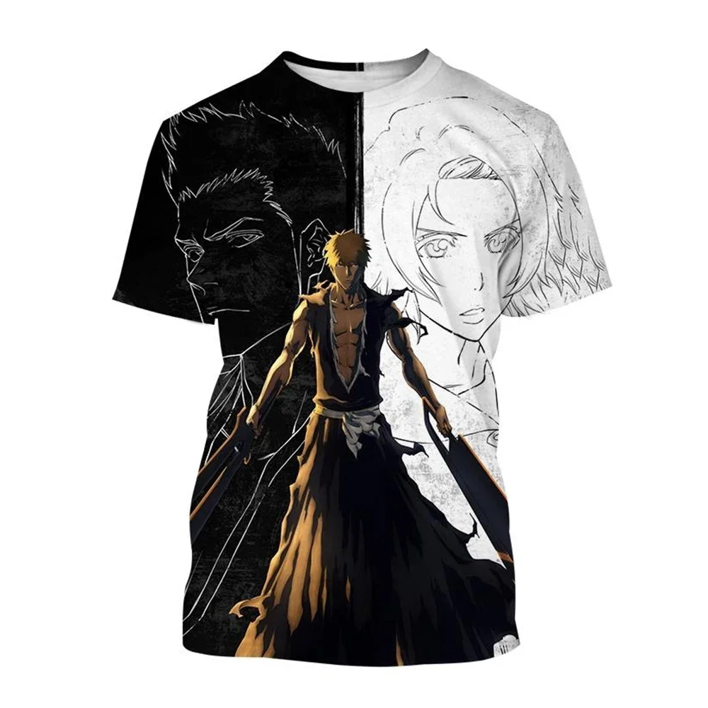Fashion Anime Style Men's T Shirt Casual O-neck Short Sleeve Tops Funny 3D Print T-Shirts Summer Comfortable Breathable Clothing