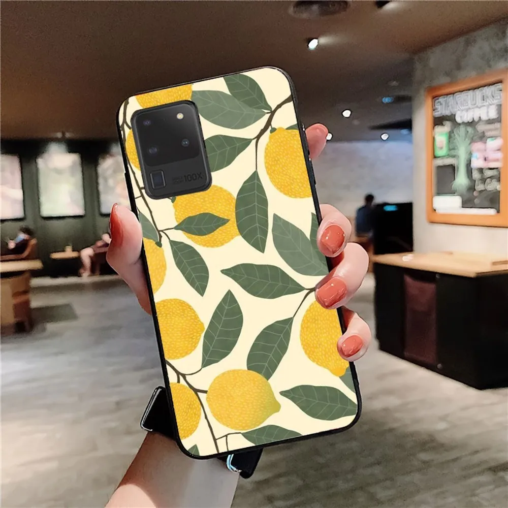 Fruit lemon Phone Case For Samsung S 9 10 20 21 22 23 30 23plus lite Ultra FE S10lite Fundas