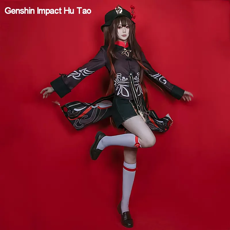 

Spots Cos Genshin Impact Anime Game Cosplay Hall Master Hu Tao Woman Full Set Of Clothes