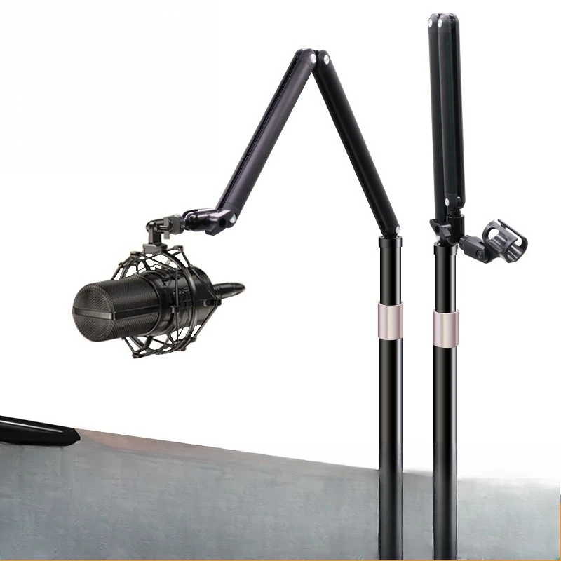 Microphone and microphone stand, dedicated cantilever stand for live streaming, rotatable foldable desktop stand