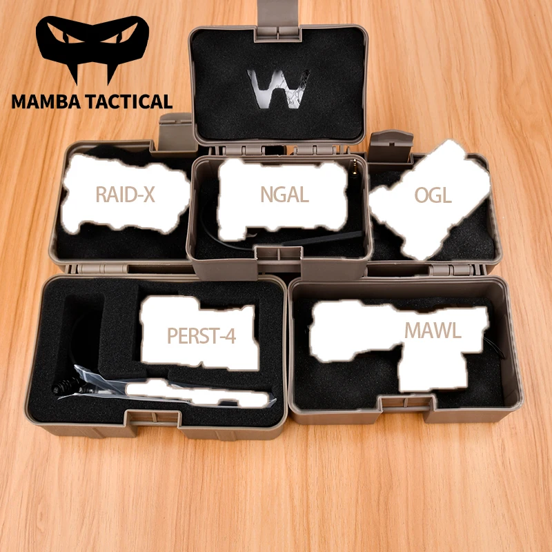 وادسن ماول البلاستيك حقيبة للتخزين تان NGAL L3 صندوق بطارية OGL ستروب PERST-4 RAID-X الضغط سويث M600 مصباح يدوي معدني LED