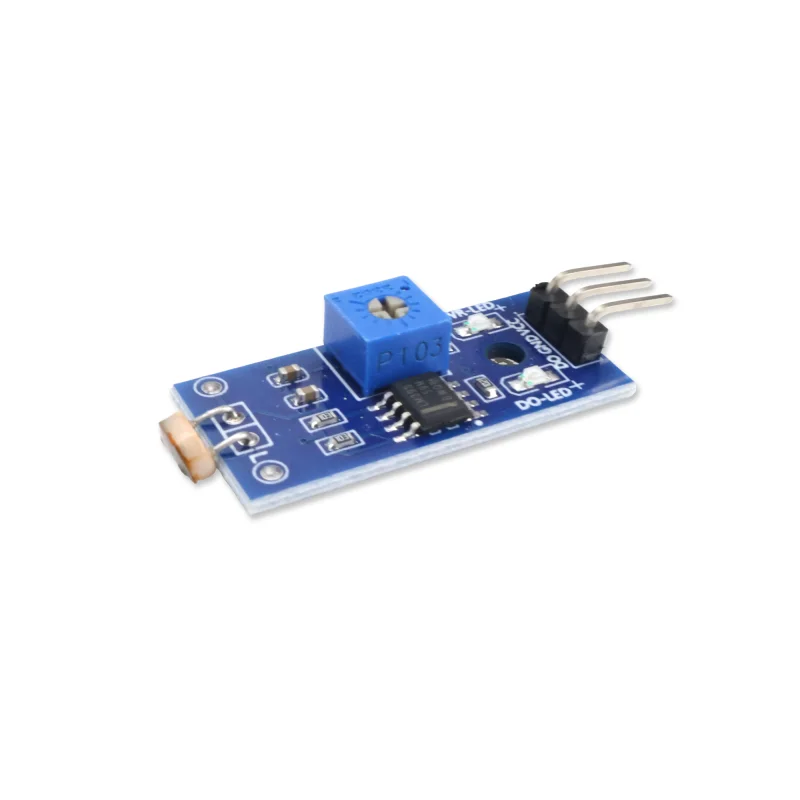 Fine Workmanship Photoresistor Sensor Module 3-Pin Digital Output with LM393 Comparator 5516Light Sensor Compatible with Arduino