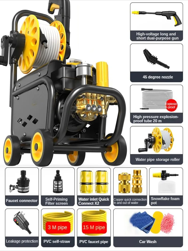 High Pressure Washing Machine Portable Washer Cleaner Pump Foam Gun Auto Wash Tornado Foam Generator