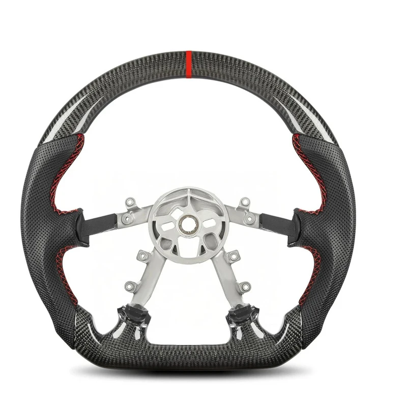 

Best SellingFor 1997-2004 Black Customized Carbon Fiber Racing Car Steering WheelHigh Quality