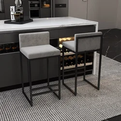 Designer Luxury Bar Chairs Dining Gold Kitchen Black Bar Stools Counter Sillas Para Barra De Cocina Bar Table Chairs Set Mzy