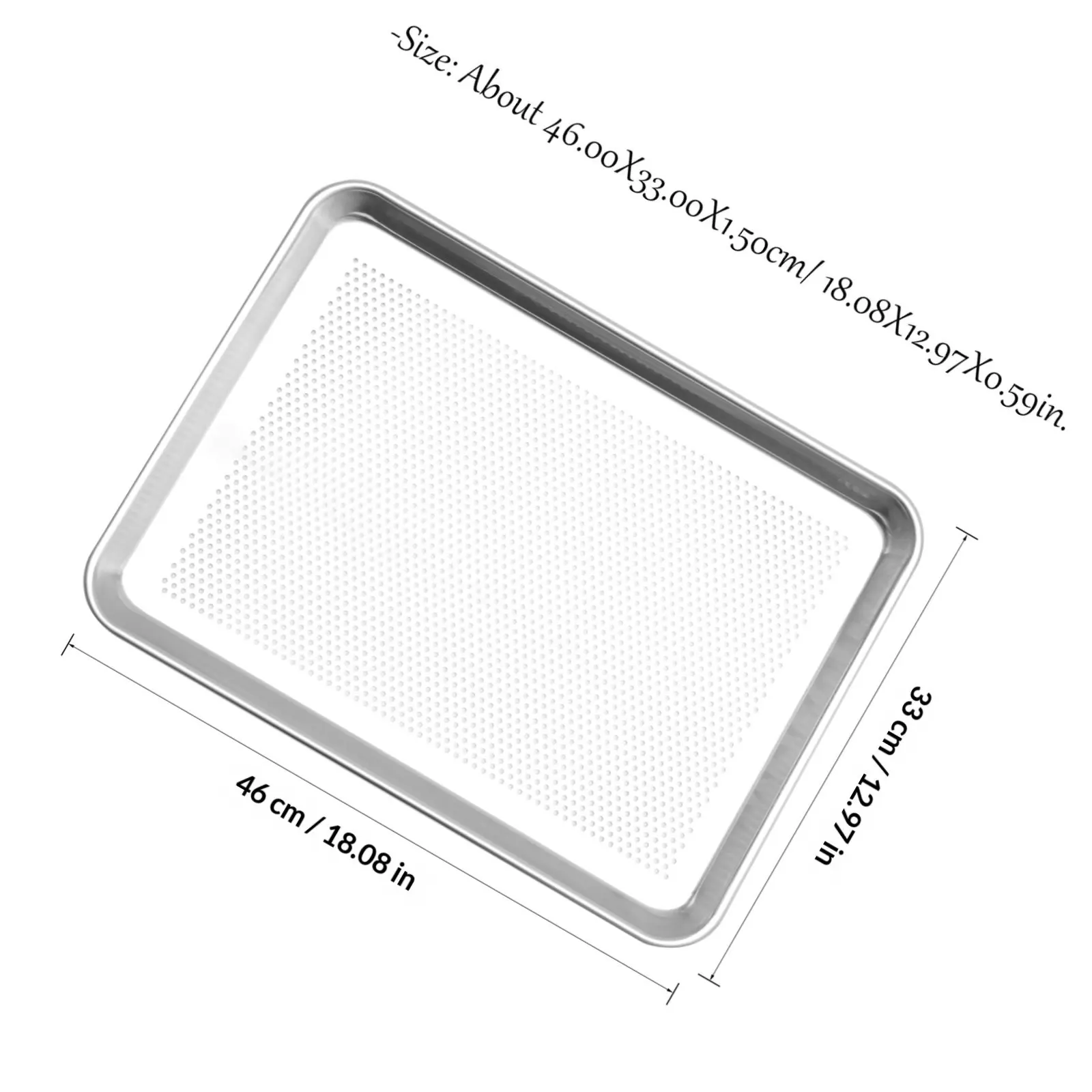 1Pcs Aluminum Alloy Baking Tray Rustproof Grilling Cake Baking Barbecue Tray Easy Clean Reusable Food Plate