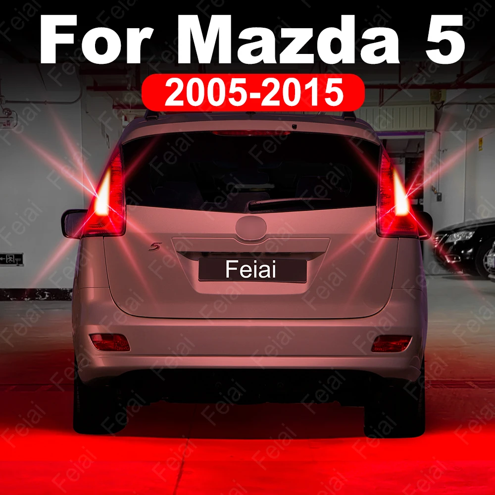 LED Brake Lights Stop Light Bulb For Mazda 5 Premacy 2005 2006 2007 2008 2009 2010 2011 2012 2013 2014 2015 Red Flash Strobe LED