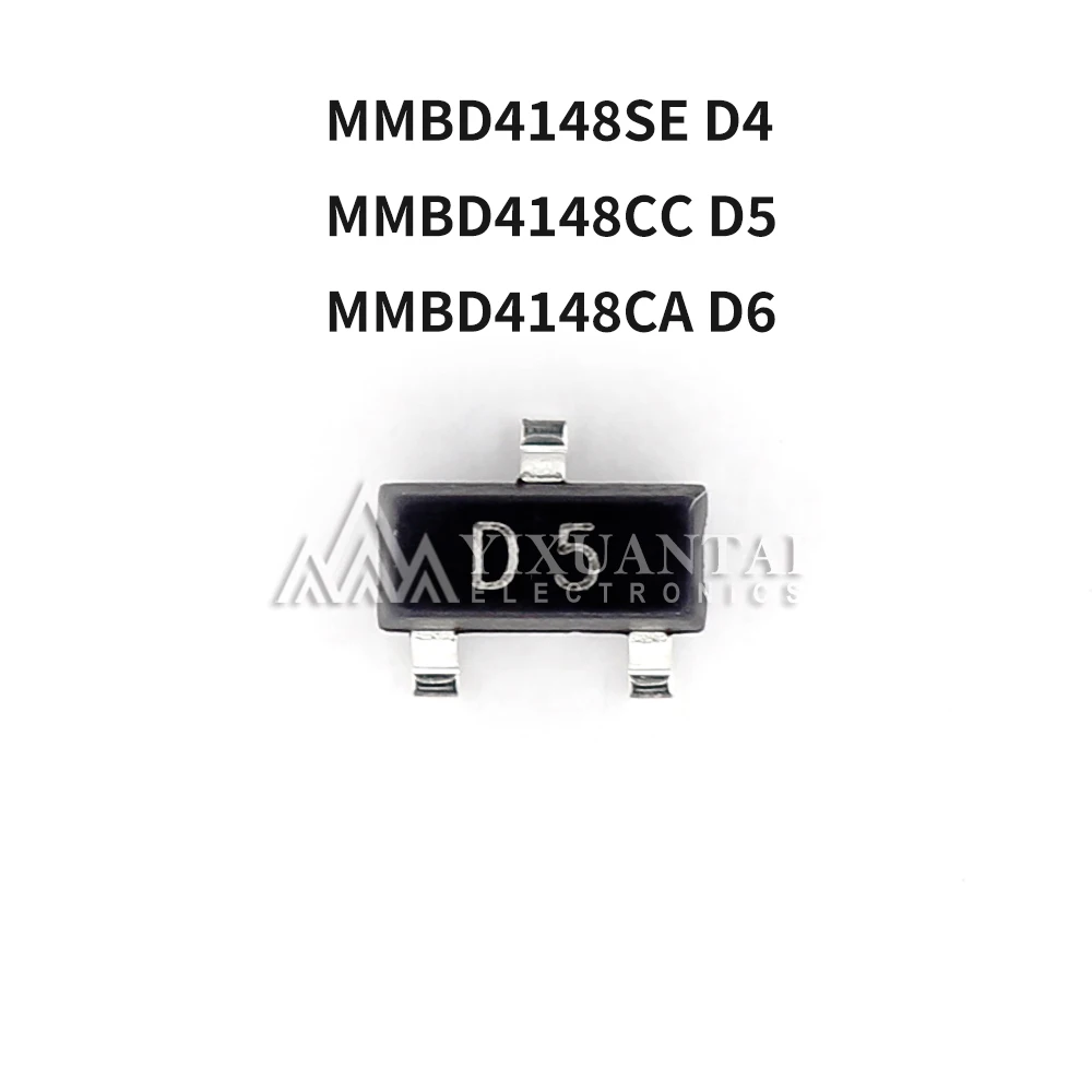 100pcs/lot  original MMBD4148SE D4 MMBD4148CC D5 MMBD4148CA D6  MMBD4148 SOT23
