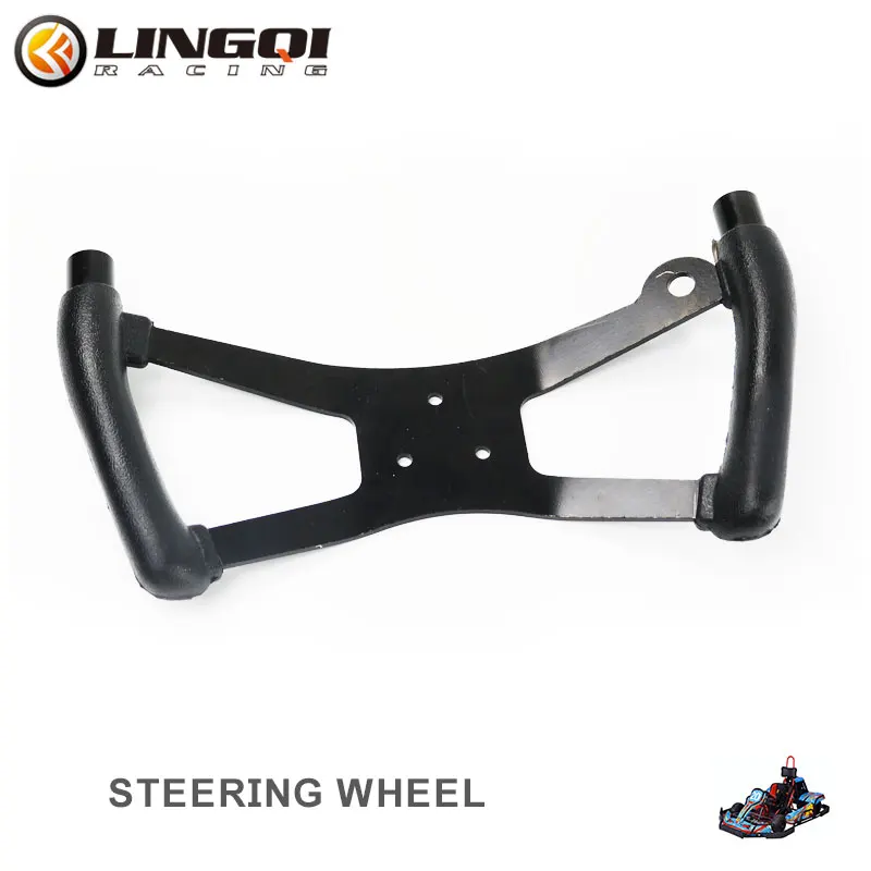 LINGQI Go Kart Steering Wheel Racing Off Road Sport Karts Parts Butterfly Type For Drifting Bumper Car Four Wheel Accessories