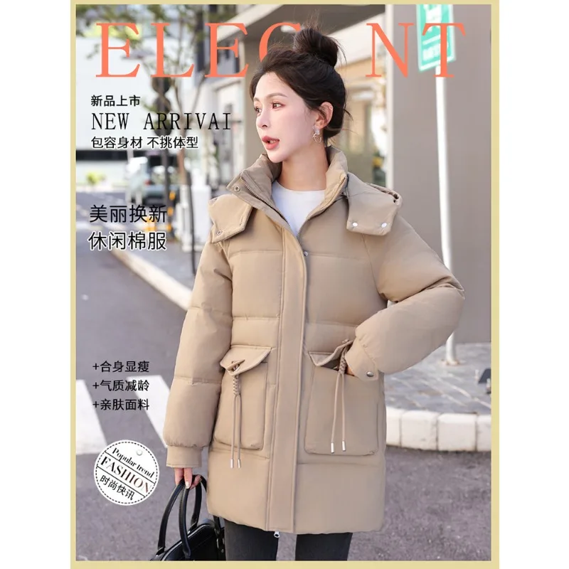 

2025 New Fashion Winter Jacket Women's Hooded Down Cotton Jacket Casual Loose Women's Coat Outdoor Clothing