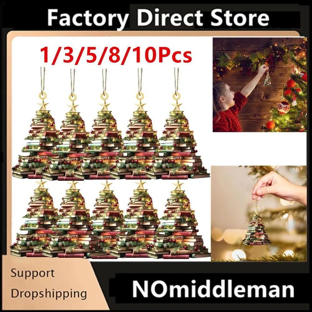 

1/3/5/8/10Pcs New Christmas Tree Pendant Creative Multi-style Car Pendant Christmas Atmosphere Acrylic Material Decoration