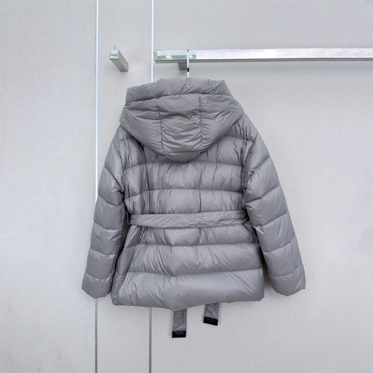 2026 high-quality women's clothing temperament solid color belt cotton jacket--hb811